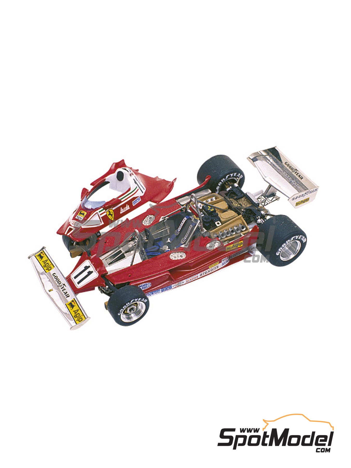 Ferrari 312T2 Scuderia Ferrari Team sponsored by Fiat - German Formula 1  Grand Prix 1977. Car scale model kit in 1/43 scale manufactured by Tameo  Kits